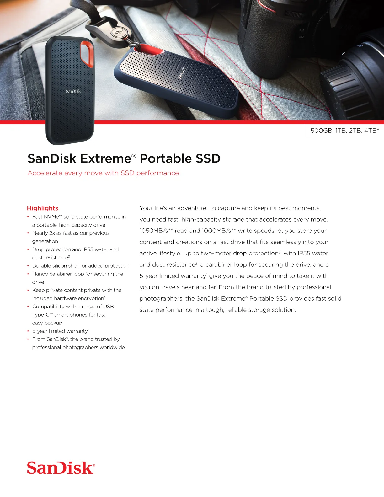 Buy SanDisk TB Extreme SDSSDE61 4T00 G25 USB Type C 1050 42 OFF