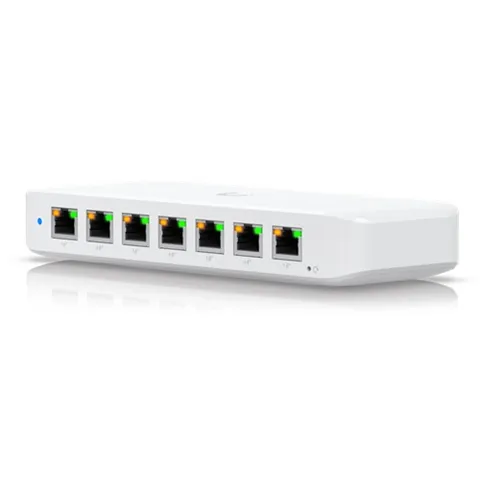 UBIQUITI UniFi SWITCH ULTRA, 8 GbE PORT (7 PoE+ 1 PoE++ ), LAYER 2, COMPACT, 1YR