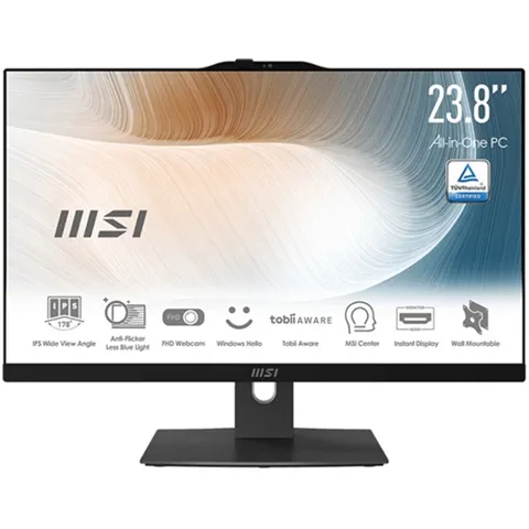 Modern AM242P 12M AIO Black - 23.8in Non-Touch - i7-1255U - 16GB RAM - 1TB SSD - WiFi6 - Webcam - Height Adjustable - Wired KB&M - Windows 11 Pro - 3Y Onsite
