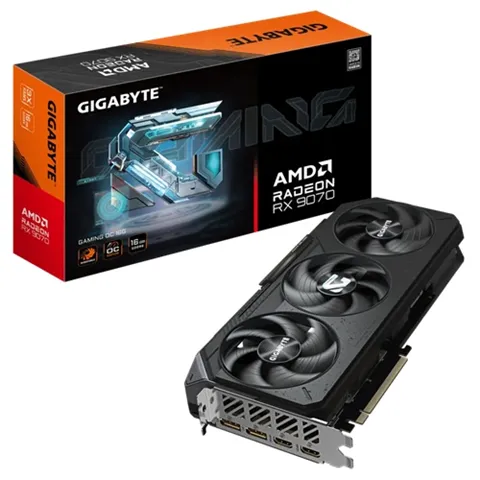 Gigabyte Radeon RX 9070 GAMING OC 16G, 20 Gbps, GDDR6, PCI-E 5.0, PSU 750W, 8 pin*2, DisplayPort 2.1a x2 HDMI 2.1b x2