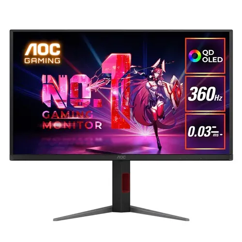 Aoc 26.5" (16:9) QHD-OLED, 0.03NS, 360HZ, HDMI(2), DP, 3YR