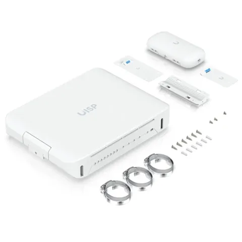 Ubiquiti UISP Box Plus, IPX6-rated Water Resistance, Enclosure for UISP Switch Plus, Pole /Wall-mount, Includes Fiber Strain Relief Kit,