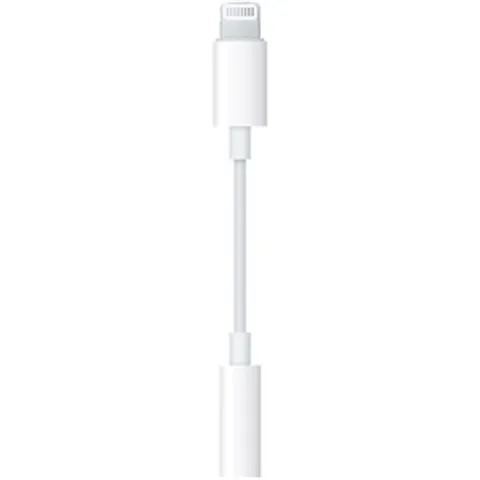 Apple MMX62FE/A, Lightning to 3.5 mm Headphone Jack Adapter, 1 Year Warranty