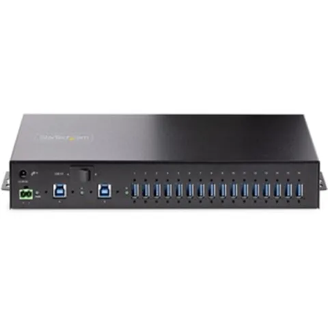 Startech 16 Port Industrial USB 3.0 HUB/SWITCH 5GBPS- METAL- Mountable 2YR