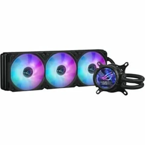 ROG Strix LC III 360 ARGB White Edition featuring the latest generation Aseteko##s new Gen7 v2 pump and ROG ARGB radiator fans