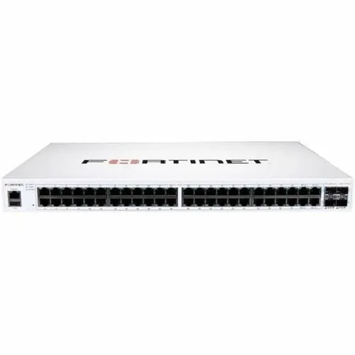 FortiSwitch-110G-FPOE Layer 2 FortiGate switch controller compatible PoE 802.3bt switch with 2x 5G RJ45 with PoE bt 8x 2.5G RJ45 with PoE af/at and 4x SFP+ ports. Fanless. Max 200W PoE output limit.