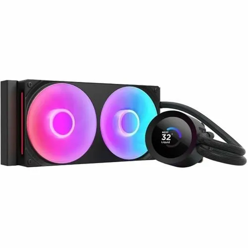 Kraken Plus 240 RGB V2 - 240mm AIO liquid cooler w/ 1.54in. Display and RGB Core Fan Entry Version Black