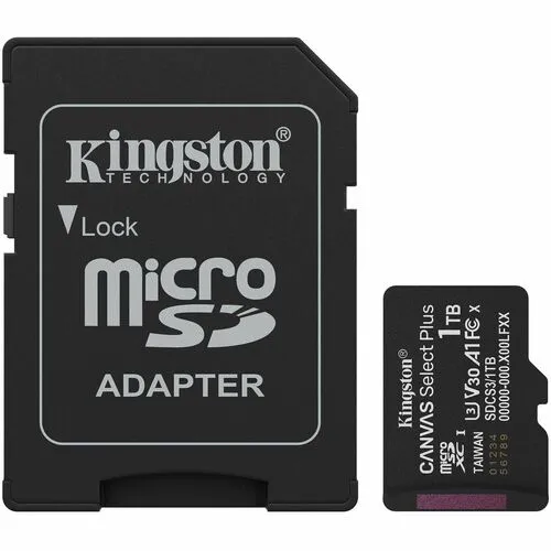 1TB microSDXC Canvas Select+ Gen3 150MB/s A1 Card + Adapter
