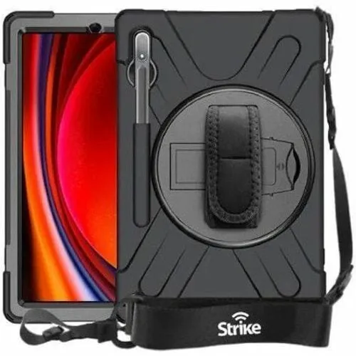 Samsung (STRIKE) Tab S10 LITE/S10FE/S9FE Rugged Case With Hand Strap & Lanyard