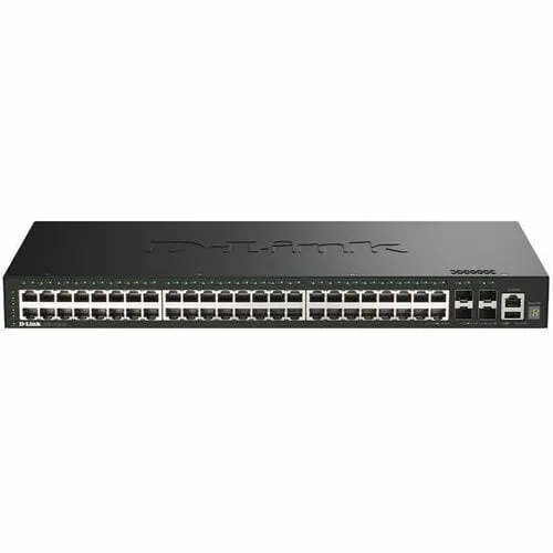 D-Link 52-PORT GIGABIT Smart Managed Stackable Switch With 48 1000BASE-T And 4 SFP+ Ports