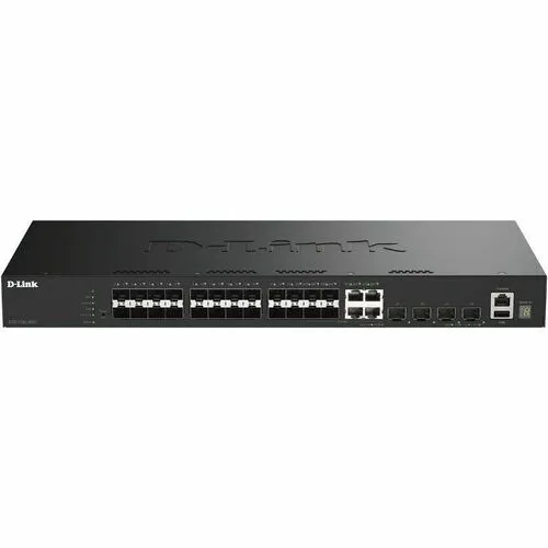 D-Link 28-PORT GIGABIT Smart Managed Stackable Switch With 24 SFP Ports And 4 SFP+ Ports