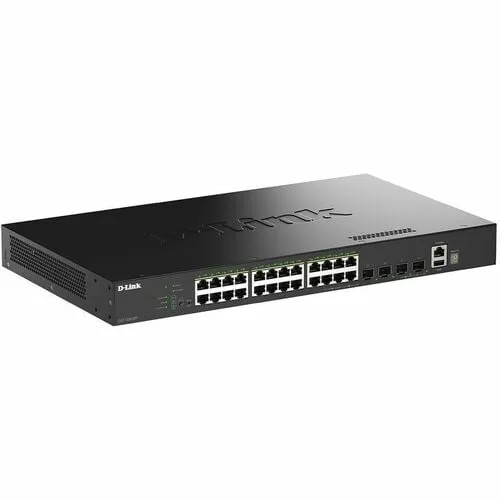 D-Link 28-PORT GIGABIT Smart Managed Stackable POE+ Switch 24 POE+ (370W) 4 SFP+