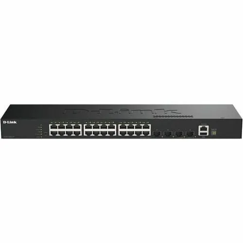 D-Link 28-PORT GIGABIT Smart Managed Stackable Switch With 24 1000BASE-T And 4 SFP+ Ports