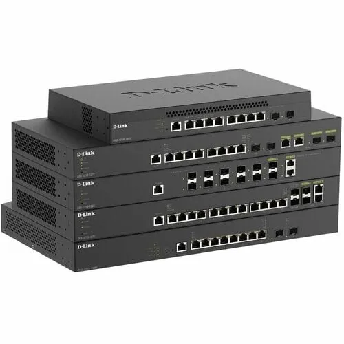 D-Link 10-PORT 10GB MULTI-GIG Smart Managed POE++ Switch 8 10GBASE-T (370W) 2 SFP+ Ports