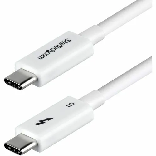 Startech 1.5FT (50CM) Thunderbolt 5 CABLE, 80GBPS, Certified - WHITE, LTW