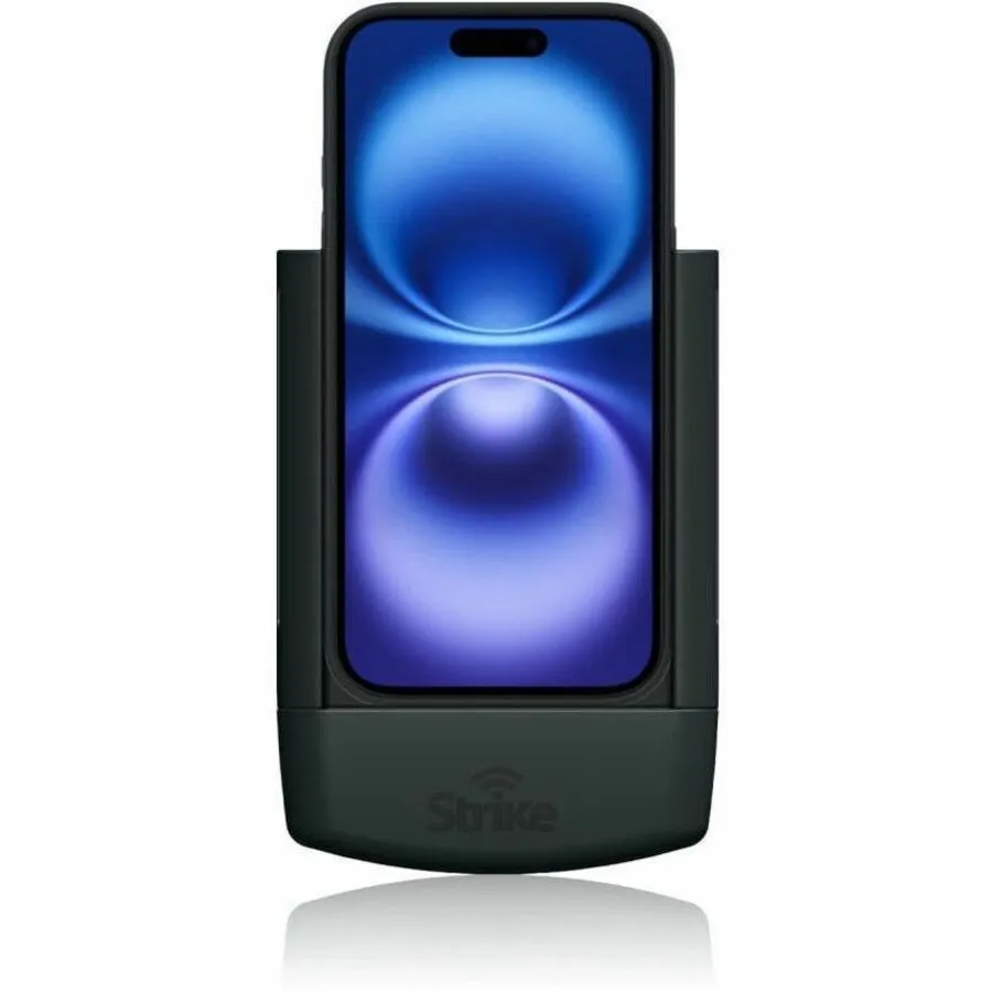 Strike Alpha Cradle - iPhone 16 For Use W/ APL Leather/Silicone Case Wireless Charging Hardwired Install Pack