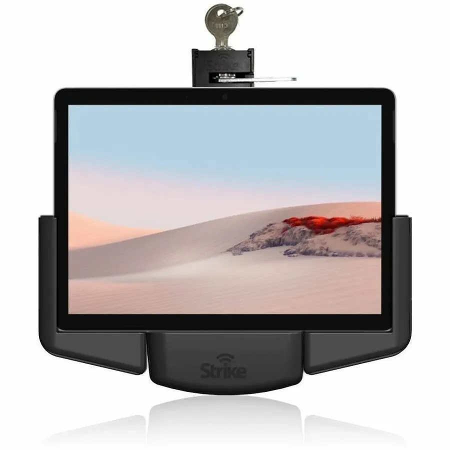 Strike Alpha Cradle - Microsoft Surface Go 2/3/4 Lockable with Swivel Mount Self-Install Pack