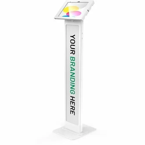 iPad 10th-11th (A16) Gen Apex Enclosure Brandable Floor Stand - White