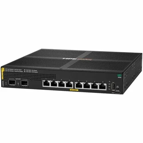 HPE Aruba Networking CX 6000 8p 10M/100M/1G Class4 PoE 2p SFP 1G 67W Switch