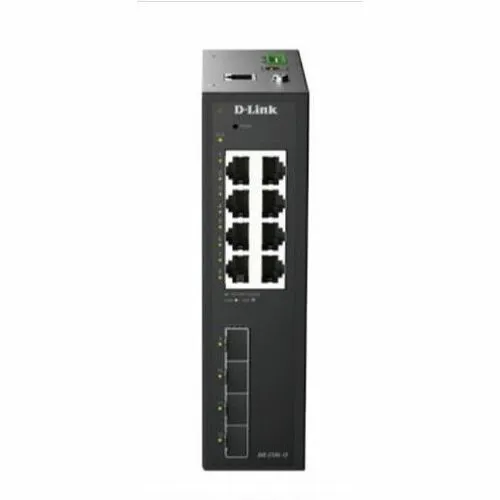 D-Link 12-PORT GIGABIT Industrial Smart Managed Switch With 8 1000BASE-T And 4 SFP Ports