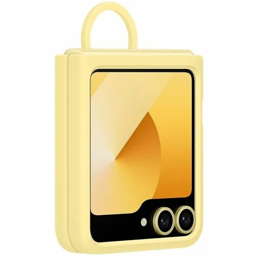 Z Flip 7FE / Flip 6 Silicone Case with Ring Yellow