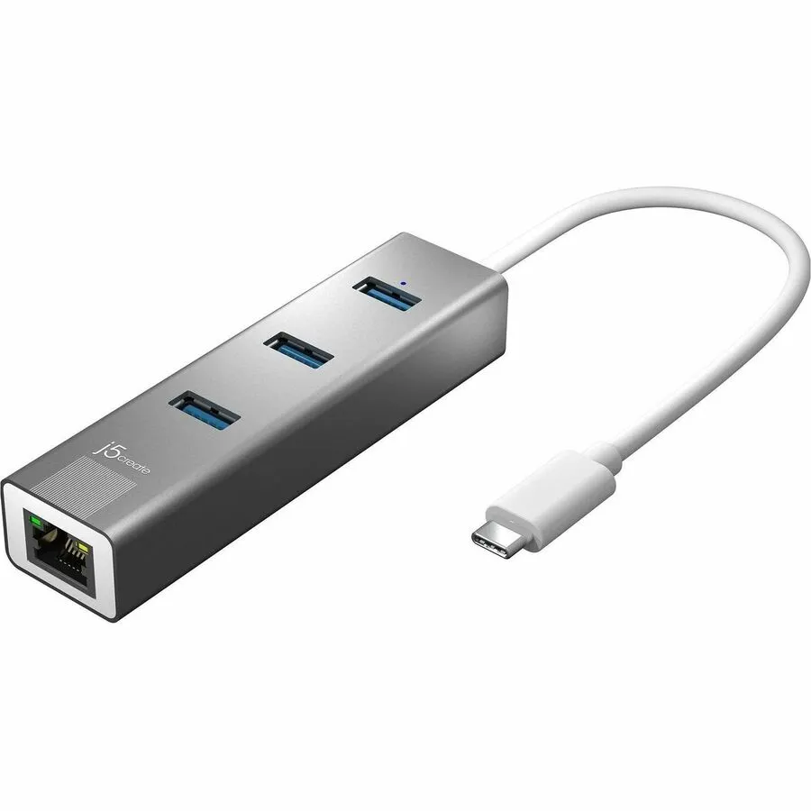 USB-C 3-Port Hub with Gigabit Ethernet