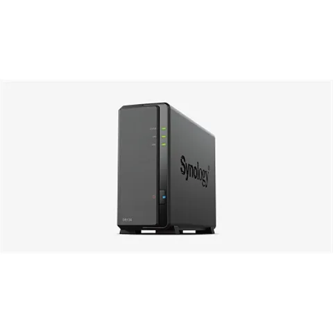 Synology DiskStation DS124 1-Bay 3.5' Diskless 1xGbE NAS (Tower) , Realtek RTD1619B 64-bit 4-core 1.7 GHz 1 GB DDR4 non-ECC 2-year hardware warranty