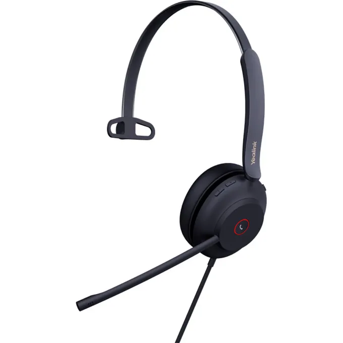 Yealink UH37-MONO-UC, Professional Headset, Mono, USB-A, Busylight, Wired, Black, 2 Year Warranty