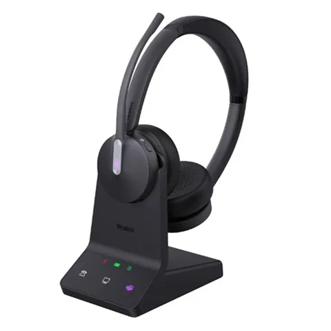 Yealink WH64 Dual Teams DECT Wireless Headset, DECT & Bluetooth Wireless, Busylight, 3-Mic Noise Cancellation, Charging Stands, Carrying Bag
