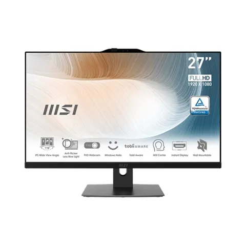 Modern AM272P 12M AIO Black - 27in Non-Touch - i5-1235U - 16GB RAM - 1TB SSD - WiFi6 - Webcam - Height Adjustable - Wired KB&M - Windows 11 Pro - 3Y Onsite