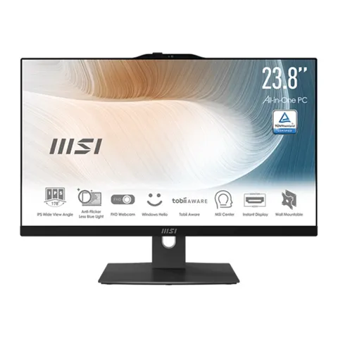 Modern AM242P 12M AIO Black - 23.8in Non-Touch - i5-1235U - 16GB RAM - 1TB SSD - WiFi6 - Webcam - Height Adjustable - Wired KB&M - Windows 11 Pro - 3Y Onsite