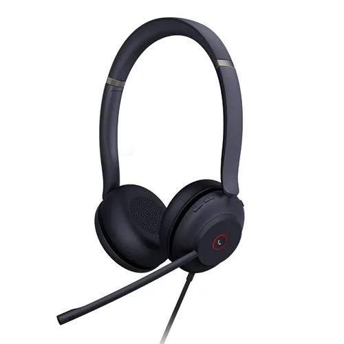 Yealink Wired (UH37) UC Stereo HEADSET,NOISE CANCELLING MIC,LEATHER, USB-C ,C To A ADAPTOR