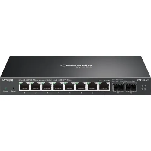 Tp-Link OMADA 8-PORT Managed 2.5G Desktop SWITCH, 2.5G(8), 10G SPF+(2), 5YR
