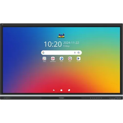 ViewSonic IFP6551 65' 4K EDLA ViewBoard, Android 14, 50-Point Touch, 70W Audio, 8-Mic Array, NFC & SSO, myViewBoard, EPEAT Silver Certified