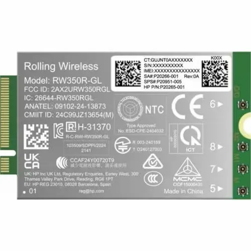 HP B8BD3AA, 4G LTE-ADVANCED PRO (CAT 19) WWAN, 3 Year Warranty