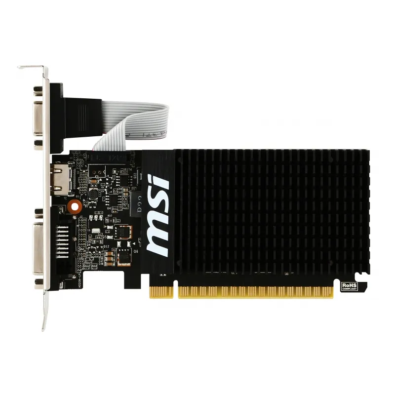 MSI nVidia Geforce GT 710 2GB LP Low Profile VGA CARD GDDR3 2560x1600 1xHDMI 1xDVI PCIE2.0x16 954 MHz Core Clock