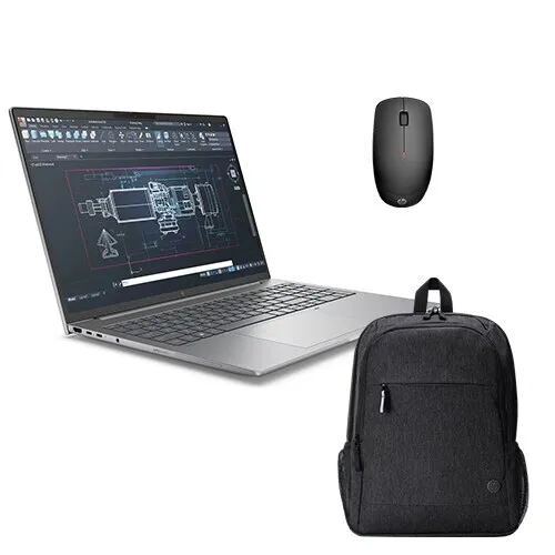 ZBook 8 G1i U7-255H 16IN Touch screen WUXGA (1920x1200) 16GB DDR-6400 512GB NVMe SSD IR Web Cam Win 11 Pro 3/3/3 Warranty + HP 235 Slim Wireless Mouse + Prelude Pro Recycle Backpack