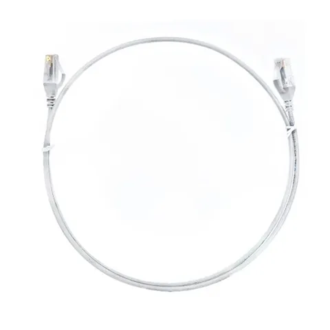 8ware CAT6 Ultra Thin Slim Cable 15m - White Color Premium RJ45 Ethernet Network LAN UTP Patch Cord 26AWG for Data