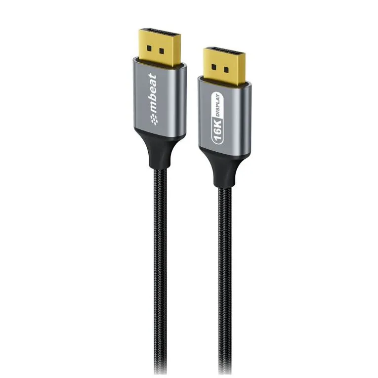 mbeat Tough Link 1.8m 16K USB-C to DP Cable - Space Grey 40Gbps USB-C (male) to DisplayPort 2.1 (male)