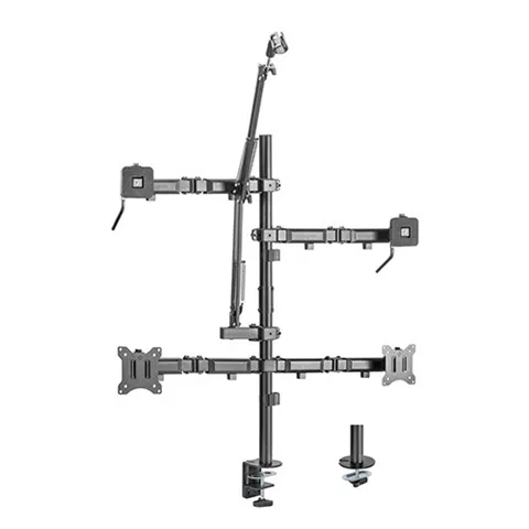 Brateck Dual-Monitor All-in-One Studio Setup Desktop Mount Fit17'-32' Weight Capacity Up to 9kg, Fit Curved Monitor (LS)