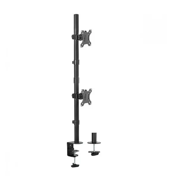 mbeat activiva Dual-Screen Articulating Vertical Monitor Arm is designed for ultimate workspace efficiency and ergonomic comfort (LS)