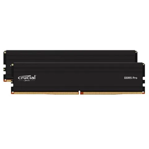 *Limits Apply, contact your AM* Crucial CP2K16G60C36U5B, Pro 32GB (2x16GB) DDR5 UDIMM 6000MHz CL36 Black Heat Spreaders Overclocking Support Intel XMP AMD Ryzen Desktop PC Gaming Memory