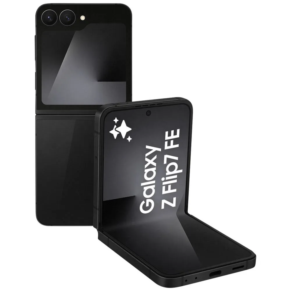 SAMSUNG GALAXY Z FLIP7 FE, 6.7", 128GB, 5G, 50MP, eSIM, BLACK, 2YR