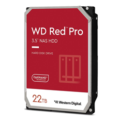 WD Red Pro NAS, 22TB, 3.5" form factor, SATA 6 Gb/s, 512MB cache, 5 yrs warranty