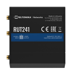 Teltonika RUT241 Industrial Cellular Router, Instant LTE Failover, Compact and Powerful Industrial 4G LTE Router/Firewall, PSU included