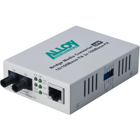 Alloy FCR200STR 10/100Base-TX to 100Base-FX Multimode Fibre (STR) Converter with LFP via FEF or FM. 2Km