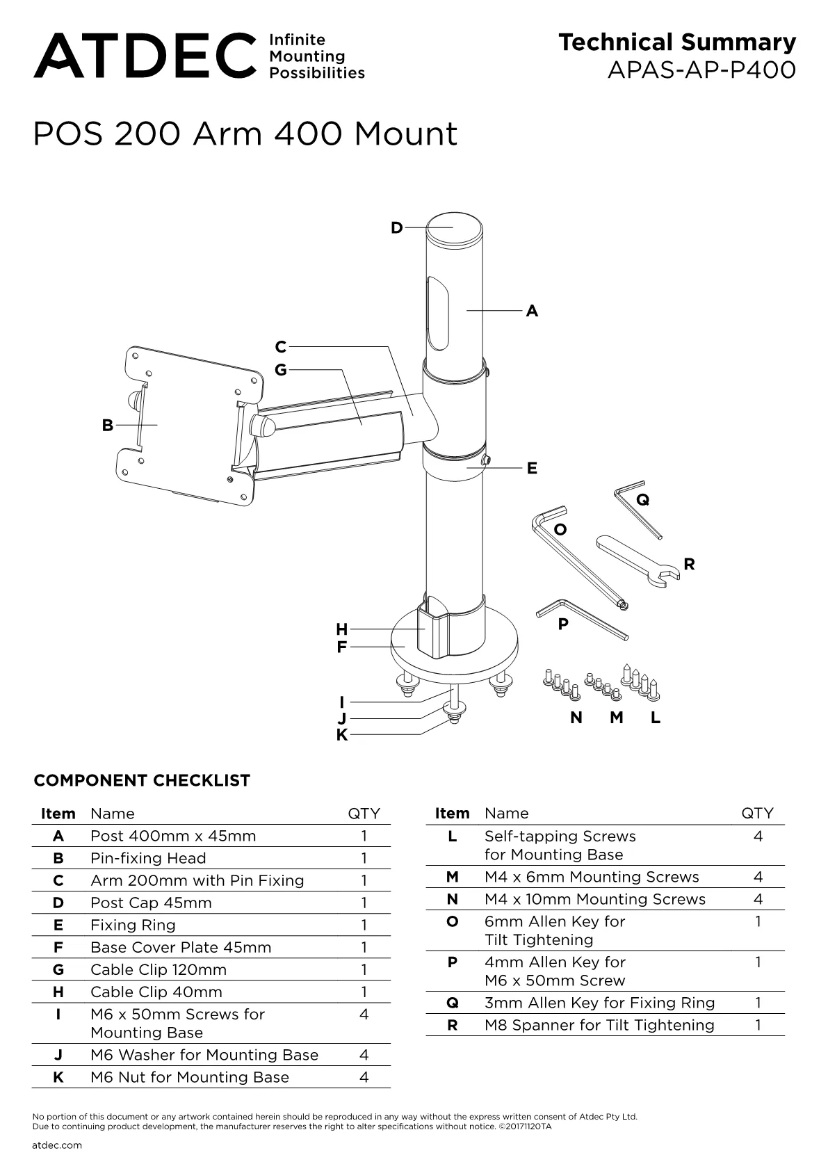 pos-solution-pole-assy-on-400mm-polew-200mm-arm-at-apas-ap-p400.png