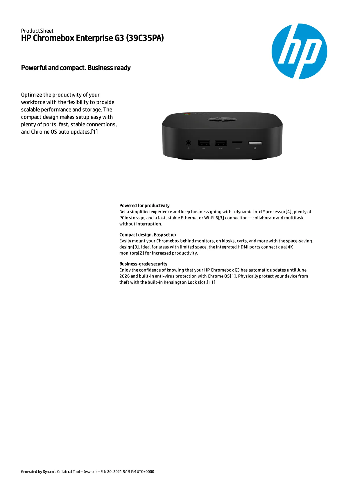 hp chromebox enterprise g3