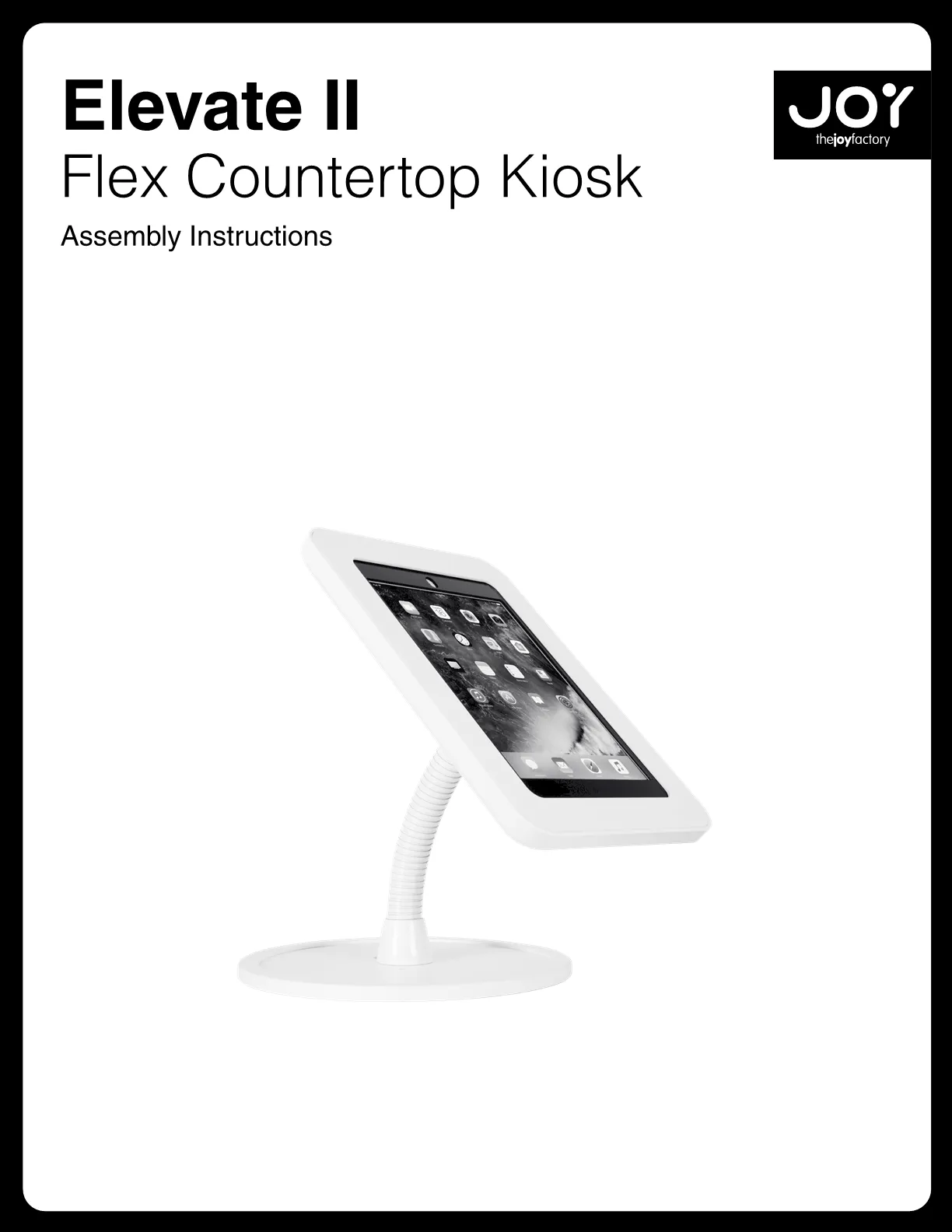 Elevate II Countertop Kiosk for iPad 10.2 7th Gen (White)