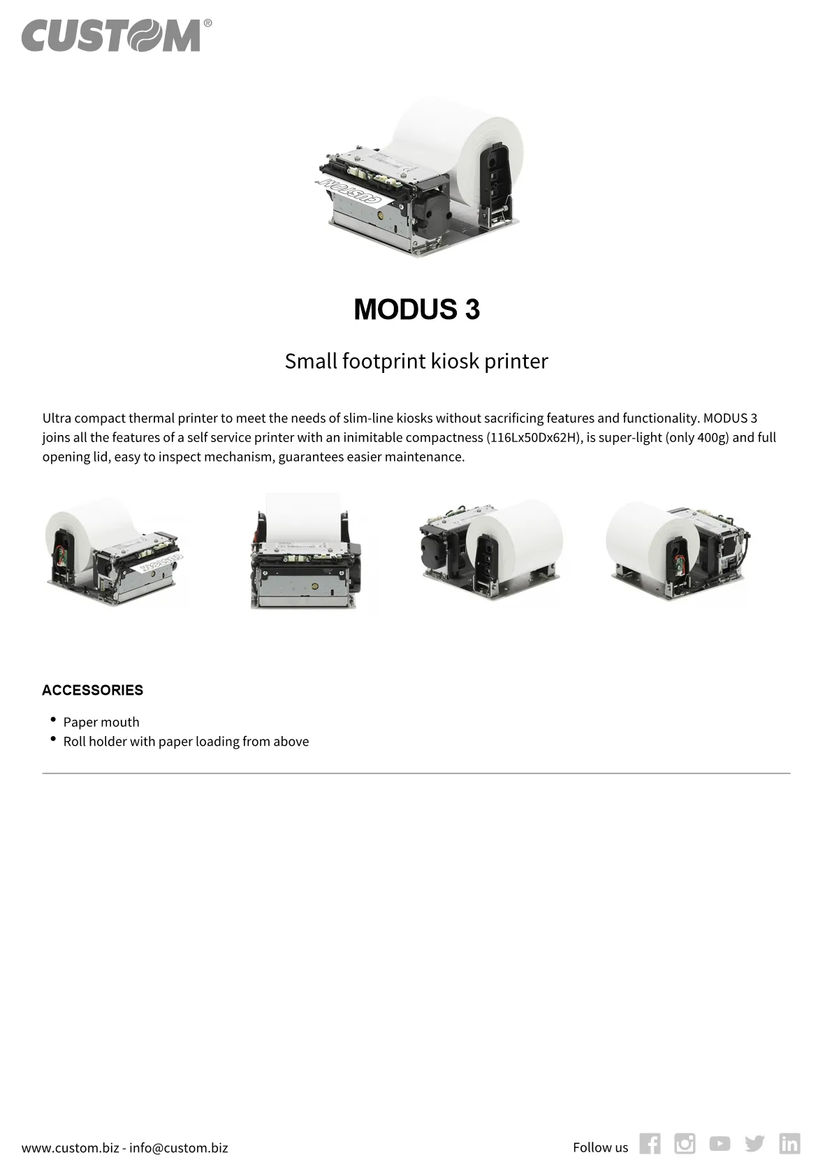 976LF010000003 - Custom Modus 3 Paper Mouth Kit